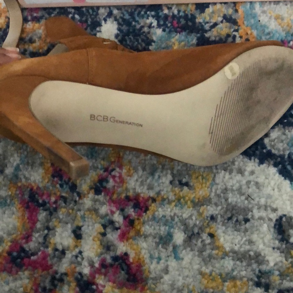 Bcbg Generation Suede Camel Colored Booties - image 4